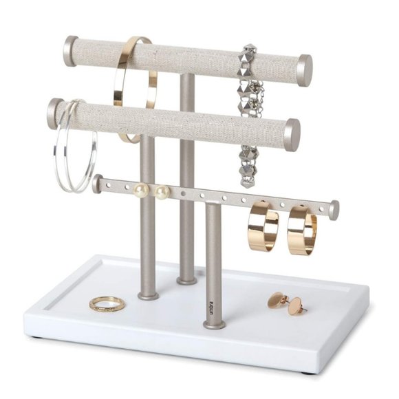 Umbra Trigem Bracelet Bar, White & Nickel - Picture 4 of 7